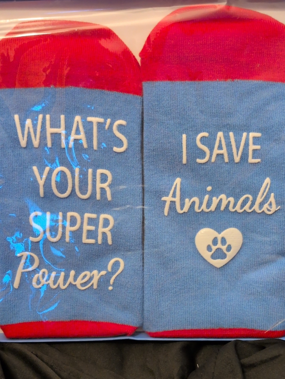 Pet Rescue Cotton Socks in Blue & Red – I Save Animals